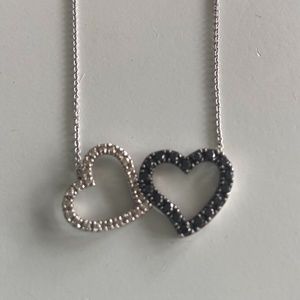 2 Diamond Hearts necklace
